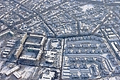 Szeged, town, city, winter, wintry, snow, snowy, snowy roof, freeze, cold, ice, building estate, housing estate, aerials, air photographs, city center, square, landscape, line of houses, street, streets, car, road, cars, building, buildings, critter, haze, steam, vapor, roads, ways, park, garden, environment, ambience, neighbor, neighborhood, everyday life, at home, countryside, aldermanry, plan, air, aerial, air photograph, air photo, tower, CD 0029, Kiss László, László Kiss