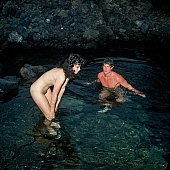 nudist couple, nudist pair, naked, stripped, nudism, naturist couple, reflection, naturism, nudist, naturist, nudist man, bathe, bathing, naturist man, nudist women, naked couple, naturist woman, rock coast, happiness, delight, laughing, laugh, lymph, cristal clean, holidays, on holiday, recreation, relaxation, repose, rest, game, attitude, pose, posture, stony, craggy, bay, gulf, clear, hygienic, pure, clean, Hawaii, Kona, Honokohau, Queen s bath, 1987, man, woman, bath, bath, water, stone, stones, rock, scrag, bush, CD 0090