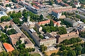 Hodmezovasarhely, Hungary, Csongr�d county, air photograph, panorama, church, shooting, green, tree, trees, air photo, summer, central, perspective, air photos, spring, residential area, residential section, mayors office, block of flat, block of flats, mansion, mansions, aerials, aerial, birds eye view, outskirts, city center, pool, vat, garden city, garden suburb, house, houses, line of houses, street, streets, building, buildings, road, roads, ways, garden, environment, ambience, neighbor, neighborhood, plan, square, gardens, rooftop, of birds eye view, CD 0029, Kiss L�szl�, L�szl� Kiss