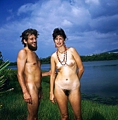 57, Hawaii, freik�rperkultur, nudist couple, nudist pair, Honokohau, Kona, fkk, naked, stripped, naturist couple, naturist, holidays, nudist, love, on holiday, recreation, relaxation, repose, rest, game, beach, coast, nudism, naturism, attitude, pose, posture, heat-wave, thunderclouds, they are walking, bay, gulf, summer, man, woman, bath, bathe, bathing, water, 1990, CD 0106