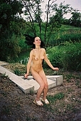 naked, stripped, motion, naked body, nude body, young naturists, photography, girl, naturism, scale, stairway, on the stairway, young nudist, woman, young girl, modell, in a state of nature, in the buff, in the nude, nudism, attitude, pose, posture, unclad, adjusment, holidays, Delegyhaza, CD 0095