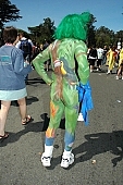 running, nude man, body painting, periwig, peruke, nudist runner, exhibitionism, strapping, naturist participiant, naturist group, naturist programme, women, gents, men, naked, stripped, chirpy, programme, San Francisco, ING Bay to breakers, every year, above age limit, naturists, special feeling, Gviulan, nude runner, have legs, man, CD 0072