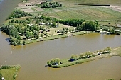 Hungary, birds eye view, holiday house, camping, lakesystem, Sziksosfurdo, recreation, peninsula, disengagement, distraction, resource, beach, Szeged, dirt road, road, roads, ways, house, houses, holiday houses, weekend house, week-end houses, lake, lakes, nature, rower lake, fishpond, surf lake, air photograph, homestead, farm, boondocks, boonies, periphery, arable, clod, earth, field, ploughland, tillage, recreation area, forest, water, tree, woody, grassy, soddy, green, CD 0055, Kiss L�szl�, L�szl� Kiss