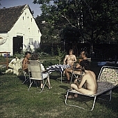 naturism, nudism, naturist, nudist, naked, stripped, unclad, way of life, holidays, nature, affection, liking, love, friend, friends, man, woman, recreation, relaxation, repose, rest, disengagement, distraction, resource, sun, sunbathing, on holiday, holiday home, holiday resort, Wejsz house, Szekesfehervar, Hungary, CD 0102