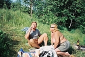 russian naturists, man, naked people, nudism, waterfront, water-front, friend, girlfriend, women, sunbathing, confab, talking, russian, naturism, nudist, naturist, woman, naked, stripped, in a state of nature, in the buff, in the nude, nudity, nude, nakedness, body, nature, outdoors, without doors, sun, sunshine, recreation, relaxation, repose, rest, entertainment, grass, in the grass, Moscow, Russia, CD 0097
