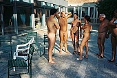 elte, nudist band, nudist day, naked, Budapest, nature, in the park, sunshine, sun, sunlight, water, bathe, bathing, swimming pool, bath, bath, fittness, room, nudist, stripped, exhibitionist, gymnastic room, gymnastics, 2003, CD 0083
