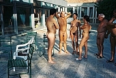 elte, nudist band, nudist day, naked, Budapest, nature, in the park, sunshine, sun, sunlight, water, bathe, bathing, swimming pool, bath, bath, fittness, room, nudist, stripped, exhibitionist, gymnastic room, gymnastics, 2003, CD 0083