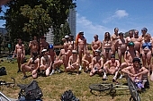 naturist group, nudism, naturism, naturist, naked protestor, remonstrance, nudist group, body painting, nudist, man, woman, protest, notable, remarkable, group, coterie, concourse, advertisement, environment, ambience, environmental, conviction, straight-out, wholeheartedly, WNBR, USA, environmentalists, San Francisco, street, on the street, streets of San Francisco, women, gents, men, protesters, World Naked Bike Ride, confluence, body, naked, stripped, road, cycling tour, attention rising, bicycle, cycling, procession, street procession, fight against the dependence, demo, California, 2007, CD 0074