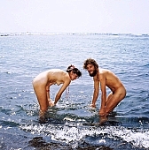 107, Hawaii, nudist couple, nudist pair, freik�rperkultur, Honokohau, Kona, fkk, nudism, girl, woman, young, pretty, naturism, naked, stripped, naturist couple, naturist, holidays, nudist, love, on holiday, recreation, relaxation, repose, rest, game, beach, coast, attitude, pose, posture, heat-wave, bay, gulf, summer, man, bath, bathe, bathing, water, CD 0106