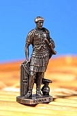 lead soldier, tin soldier, metal soldier, combatant, warrior, roman, soldier, miniature statue, masterpiece, painted, tarnished, CD 0202, 2, Kiss L�szl�, L�szl� Kiss