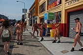 procession, wine, folsom, pride, street, leather, nude, nudism, bondage, sunday, September, 24, 2006, San Francisco, people, street-door, man, woman, sunshine, tire, tyre, big, large, great, holiday, photo, world, fetish, event, naked, unclothed, foto, backpack, knapsack, rucksack, festival