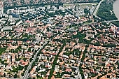 air photograph, air photo, air photos, aerial, Hungary, Szeged, birds eye view, tower blocks, block of flat, block of flats, tower block, high, concrete, Radio 88, town, city, outskirts, city center, building estate, garden city, garden suburb, faubourg, house, houses, line of houses, crossroads, crossing, street, streets, circuit, boulevard, circuits, car, road, cars, waterworks, art museum, building, buildings, park, green, garden, environment, ambience, neighbor, neighborhood, everyday life, at home, countryside, aldermanry, plan, air, promenad, square, classical, recent, trendy, of value, of high value, expensive, plot, building operations, development, gardens, rooftop, beauty, beautiful, pretty, bridge, bridge of downtown, river, Tisza, garden pool, pool, vat, bogie, luxory places, luxory housing, white, blue, brown, yellow, flat, gray, of birds eye view, regular, Tarjn, CD 0029, Bertalan, Kiss Lszl, Lszl Kiss