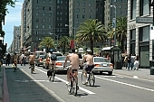 naturist bicycle group, nudist street demonstration, cyclist, cycler, protest, car, nude man, street demonstration, cars, highway, town, city, in the city, downtown, traffic, environmentalists, nudist protester, naturism, nudist man, nudist group, friend, friendly group, Greens, bicycle procession, environmental pollution, street procession, nudist men, live billboard, live advetising hoarding, naked, unclothed, protester, nude woman, symbol, naturist, group, notice, man, naturist demonstrative, naked demonstrator, naked programme, woman, nudism, text of protest, environmental, nudist, streets, demo, notable, remarkable, coterie, concourse, advertisement, environment, ambience, conviction, straight-out, wholeheartedly, WNBR, USA, San Francisco, street, on the street, streets of San Francisco, women, gents, men, protesters, World Naked Bike Ride, confluence, body, stripped, road, cycling tour, attention rising, bicycle, cycling, procession, fight against the dependence, California, 2007, CD 0076