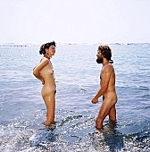123, Hawaii, nudist couple, nudist pair, Honokohau, Kona, fkk, nudism, girl, woman, freik�rperkultur, young, pretty, naturism, naked, stripped, naturist couple, naturist, holidays, nudist, love, on holiday, recreation, relaxation, repose, rest, game, beach, coast, attitude, pose, posture, heat-wave, bay, gulf, summer, man, bath, bathe, bathing, water, CD 0106