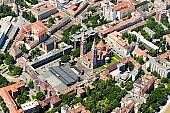 Szeged, air photograph, air photo, aerial, cathedral, church, street, streets, town, city, downtown, Dm square, building, buildings, CD 0029, Kiss Lszl, Lszl Kiss