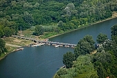 combiner, copulative, wooden bridge, sailing, shipping, boat, port, dock, bridge, Csongrad, Csongrad city, bridge of Csongrad, connection, convertible, pontoon, pontoon bridge, Csongrad county, Hungary, river, Tisza, buoy, navigable, water-course, water, ship route, international ship route, air photograph, air photo, air photos, panorama, perspective, forest, hazy air, critter, haze, steam, vapor, corn tables, grain, agriculture, agrarian production, sunshine, sunlight, summer, spring, aerials, aerial, birds eye view, green, garden, environment, ambience, plan, air, of birds eye view, CD 0029, Kiss L�szl�, L�szl� Kiss
