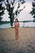naked girl, naturist girl, young naturists, nudist, fkk, INF, naturism, nudism, naturist, friend, friends, fraternity, fellowship, woman, man, young, naked, stripped, in a state of nature, in the buff, in the nude, unclad, sport, game, volleyball, field, ball, ball game, sand, camping, beach, Delegyhaza, 2003, CD 0094