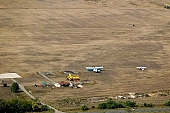 Szentes, Csongrad county, Hungary, airport, airfield, drome, flying field, airplane, plane, ascent, lift-off, take off, take-off, airstrip, double, wing, vane, agriculture, agrarian airport, tillage, cultivation, sparge, sprinkle, plow, private-aeroplane, private-airplane, private-plane, private-can, to fly, transportation, field, meadow, green, trees, air photograph, air photo, air photos, aerials, birds eye view, building, buildings, neighborhood, everyday life, at home, countryside, plan, air, aerial, square, plot, development, beauty, beautiful, pretty, white, red, blue, brown, yellow, flat, gray, of birds eye view, regular, Kiss Lszl, Lszl Kiss