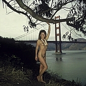 naturist young, freik�rperkultur, sea, billows, deep, bole, tree trunk, nude, nudity, body, Golden Gate, bridge, nudist girl, naked, stripped, white, girl, young, coast, fkk, nudist, old tree, nude woman, photo, foto, nakedness, naked body, INF, in a state of nature, in the buff, in the nude, tree, modell, taking photographs, smile, passion, naturism, nudism, curl, hair, black, dame, lady, pretty woman, naturist girl, naturist, posture, woman, happy, naturist woman, white bracelet, white necklace, waterfront, attitude, pose, photographer, Lands end, San Francisco, CD 0104, 13