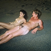 fkk, freik�rperkultur, naked, stripped, naturist, INF, Queen s Bath, Honokohau, naturist pair, family, summer, recreation, relaxation, repose, rest, unclad, sea, billows, deep, sand, evening, sunset, nightfall, plant, woman, pair, bath, man, friend, people, CD 0070