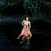 naked, stripped, naturist, nudist, fkk, INF, Queen s bath, Honokohau, dark, naturist pair, family, summer, bathe, bathing, recreation, relaxation, repose, rest, unclad, sea, billows, deep, physical exercise, gymnastics, cloud, clouds, sand, evening, sunset, nightfall, plant, woman, pair, man, friend, water, people, game, CD 0070