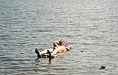 fkk, naturism, to sun oneself, to sun, to sunbathe, lake, Russia, sun, light, shadow, lake side, tobe under water, sunshine, bathe, bathing, friend, sunbathing, nudism, Fosforitniy lake, naturist, nudist, naturist man, naturism club, naturist beach, INF, nature, recreation, relaxation, repose, rest, disengagement, distraction, resource, naked, stripped, unclad, 2007, Irina and Tania and CD 0063
