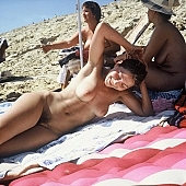 naturist, young, young naturists, attitude, pose, posture, sands, friend, friends, girlfriend, sunlight, fry, swelter, dame, lady, naturist woman, sand, naturist fellowship, nudist band, nudist, naturist man, nudist women, nudist man, naturist girl, naturist family, naturist couple, sun, sunbathing, recreation, relaxation, repose, rest, disengagement, distraction, resource, nature, summer, holidays, health, saunter, bathe, bathing, as brown as a berry, happy, joyful, joyfully, glad, laughing, laugh, entertainment, getting acquainted, familiar, domesticity, near nature, beach, waterfront, lake, lake side, field naturist, game, Polish, Poland, Kryspinow, 1989, CD 0059