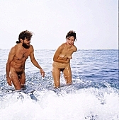 85, Hawaii, nudist couple, nudist pair, Honokohau, Kona, fkk, nudism, naturism, naked, stripped, naturist couple, naturist, holidays, nudist, love, on holiday, recreation, relaxation, repose, rest, game, beach, coast, attitude, pose, posture, heat-wave, bay, gulf, summer, man, woman, bath, bathe, bathing, water, CD 0106