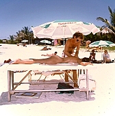 masseur, massage, recreation, refection, air, reviving, tonic, recovery, healing, recovery massage, sunlight, on the beach, white, clouds, beauty massage, reviving massage, siesta, short nap, reformation, reform, rejuvenation, relaxation, repose, rest, regeneration, muscle, waist, back, cosmetics, naturism, naturist, naturist lady, nudist, nudist lady, naturist woman, naturist girl, St Martin, Club Orient, Orient, club, girl, woman, unclad, stripped, naked, peace, affection, liking, love, unclothed, adult, blue, hair, beach, laughing, laugh, smile, together, delight, beauty shop, zest for life, warm, 1988, CD 0034