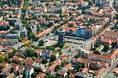 Szeged, town, city, outskirts, aerials, air photographs, air photograph, air photo, city center, Szent Istvan, square, Imre street, building estate, garden city, garden suburb, faubourg, house, houses, line of houses, street, streets, car, road, cars, building, buildings, critter, haze, steam, vapor, roads, ways, park, green, garden, environment, ambience, neighbor, neighborhood, everyday life, at home, countryside, aldermanry, plan, air, aerial, tower, water tower, recovery, renewal, before, Szent Istvan square, Imre, Vidra street, Bocskai street, Tisza Lajos circuit, Csongradi avenue, Kiss Lszl, Lszl Kiss