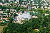 Hodmezovasarhely, Hungary, Csongrad county, building operations, swimming pool, beach, sauna, sweating-room, solarium, tanning bed, tanning boots, checkroom, cloakroom, bar, pub, buffet, canteen, building, job, air photograph, panorama, shooting, green, perspective, air photo, air photos, tree, trees, summer, spring, residential area, residential section, block of flat, block of flats, mansion, mansions, aerials, birds eye view, outskirts, city center, pool, vat, garden city, garden suburb, house, houses, line of houses, street, streets, buildings, road, roads, ways, garden, environment, ambience, neighbor, neighborhood, plan, square, gardens, rooftop, of birds eye view, CD 0029, Kiss L�szl�, L�szl� Kiss