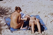 naturist, nudist, naturist woman, naturist man, nudist women, nudist man, naturist girl, girls, naturist family, naturist fellowship, friend, friends, girlfriend, familiar, cosy, naked, stripped, unclothed, be on the beach, sun, sunlight, sun-bathing, sunbathing, recreation, relaxation, repose, rest, disengagement, distraction, resource, confab, talking, reading, to give a reading, telling, nature, on holiday, summer, holidays, fry, swelter, health, as brown as a berry, near nature, beach, waterfront, lake, lake side, field naturist, Polish, Poland, Miedzeszyn, 1989, CD 0036, Kiss L�szl�, L�szl� Kiss