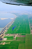 lake, fishpond, water, inland inundation, plow, field, parcel, soil, arable, clod, earth, ploughland, tillage, ground, agriculture, cultivation, grower, grass, green, airphotograph, air photos, aerials, aerial, Hungary, Szeged, white, blue, island, farms, homestead, nature, natural, air, of the air, plan, map, fishery, fishing, farm, sheds, house, houses, road, dirt road, table, wheatfield, air photograph, air photo, Kiss Lszl, Lszl Kiss