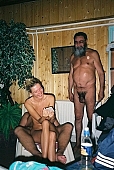 elte, naturism, nudism, naturist, nudist, naked, stripped, in a state of nature, in the buff, in the nude, unclothed, man, woman, young, fellowship, entertainment, confab, talking, coexistence, group, winter, sauna, sweating-room, Nanasi road, Budapest, CD 0065