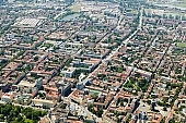 air photograph, air photo, air photos, aerials, Hungary, Szeged, birds eye view, tower blocks, tower block, high, concrete, town, city, outskirts, city center, building estate, aerial, garden city, garden suburb, faubourg, house, houses, line of houses, crossroads, crossing, street, streets, circuit, boulevard, circuits, car, road, cars, waterworks, art museum, building, buildings, park, green, garden, environment, ambience, neighbor, neighborhood, everyday life, at home, countryside, aldermanry, plan, air, promenad, square, classical, recent, trendy, of value, of high value, expensive, plot, building operations, development, gardens, rooftop, beauty, beautiful, pretty, bridge, bridge of downtown, river, Tisza, garden pool, pool, vat, bogie, luxory places, luxory housing, white, blue, brown, yellow, flat, gray, of birds eye view, regular, avenue, squares, factory, factories, CD 0029, Kiss Lszl, Lszl Kiss