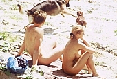 naturist, nudist, naturist woman, naturist man, nudist women, nudist man, naturist girl, naturist family, naturist couple, sun, sunlight, sun-bathing, sunbathing, recreation, relaxation, repose, rest, disengagement, distraction, resource, nature, summer, holidays, fry, swelter, health, saunter, bathe, bathing, as brown as a berry, near nature, beach, waterfront, lake, lake side, field naturist, game, Polish, Poland, Kryspinow, 1989, CD 0036, dog, dogs