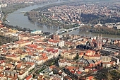 Szeged, cathedral, church, downtown, bridge, ship, keels, surface ships, aerial, air photograph, aerials, town, city, outskirts, city center, building estate, garden city, garden suburb, faubourg, museum, Mora Ferenc, traffic circle, house, houses, line of houses, street, streets, car, road, cars, building, buildings, park, green, garden, birds eye view, of birds eye view, environment, ambience, neighbor, neighborhood, everyday life, at home, countryside, aldermanry, plan, air, air photo, Tisza, grounds, parkland, Bertalan, Dom, Kiss L�szl�, L�szl� Kiss