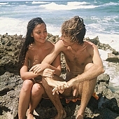 naturism, family, naturist couple, naturist family, young naturists, hand in hand, young nudist, joung fkk, fkk, freik�rperkultur, naked, stripped, nudity, nude, nakedness, INF, NFN, adult, woman, man, tenderness, fondness, silence, quiet, peace, affection, liking, love, nature, in the nature, red, green, Hawaii, club, naturist, naturist lady, nudist, nudist lady, pie in the sky, naturist man, naturist woman, naturist girl, nudist girl, unclad, sky, blue, beach, coast, delight, zest for life, laughing, laugh, smile, happy, beauty, beautiful, pretty, sunlight, warm, water, sea, billows, deep, way, countenance, look, pair, CD 0019