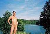 naked, stripped, naturism, russian, russian naturist, nude, nature, nudist, waterfront, in a state of nature, in the buff, in the nude, nudity, nakedness, body, nudism, naturist, disengagement, distraction, resource, nude woman, water-front, water, river, sun, sunshine, intact, inviolate, vegetation, dame, lady, woman, on holiday, naked body, nude body, outdoors, without doors, recreation, relaxation, repose, rest, entertainment, grass, in the grass, Moscow, Russia, CD 0097
