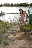 on holiday, freik�rperkultur, mermaiden, artist, virtuoso, virtuosi, Arbuzov, body painting, naturism club, Olga, creation, taking photographs, naked body, nude body, monument, statue from sand, sunshine, disengagement, distraction, resource, sunlight, sun, entertainment, INF, posture, summer, nudism, game, smile, naturist, warm, hotness, photo, foto, holidays, unclad, stripped, dame, lady, waterfront, clear water, happiness, naturism, sunbathing, beauty, beautiful, pretty, affection, liking, love, nudist, naked, nudity, nude, nakedness, fkk, NFN, naturist beach, woman, lake, lake side, grass, tree, trip, water, sand, bathe, bathing, swim, programme, engagement, 2007, CD 0049, Kiss L�szl�, L�szl� Kiss