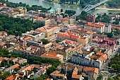 Szeged, downtown, bridge, Ujszeged, even, Tisza, ship, keels, surface ships, air photograph, air photographs, aerials, town, city, outskirts, city center, building estate, garden city, garden suburb, faubourg, museum, Mora Ferenc, traffic circle, house, houses, line of houses, street, streets, car, road, cars, building, buildings, park, green, garden, birds eye view, of birds eye view, environment, ambience, neighbor, neighborhood, everyday life, at home, countryside, aldermanry, plan, air, aerial, air photo, grounds, parkland, Kiss L�szl�, L�szl� Kiss