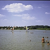 15, naturist, Sziki, freikrperkultur, naturism, people, sunbather, lake, water, waves, billows, Sziksosfurdo, summer, 1991, july, Hungary, Szeged, Viking Photo, CD 0001