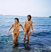74, Hawaii, nudist couple, nudist pair, Honokohau, Kona, fkk, nudism, freik�rperkultur, naturism, naked, stripped, naturist couple, naturist, holidays, nudist, love, on holiday, recreation, relaxation, repose, rest, game, beach, coast, attitude, pose, posture, heat-wave, bay, gulf, summer, man, woman, bath, bathe, bathing, water, CD 0106