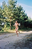 naked body, nude body, to run, to scoot, nudist place, naturist woman, nudism, naturism, nudist, naturist, woman, naked, stripped, in a state of nature, in the buff, in the nude, nudity, nude, nakedness, body, nature, outdoors, without doors, sun, sunshine, recreation, relaxation, repose, rest, entertainment, grass, in the grass, Moscow, Russia, CD 0097