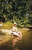 Russia, hat, sun, light, shadow, lake side, tobe under water, sunshine, fkk, naturism, lake, attitude, pose, posture, cliff, bushy, tree, bathe, bathing, dame, lady, partner, friend, sunbathing, friends, nudism, Fosforitniy lake, trip, naturist, nudist, woman, women, ladies, girlfriend, naturist fellowship, naturism club, naturist beach, INF, nature, recreation, relaxation, repose, rest, disengagement, distraction, resource, naked, stripped, unclad, 2007, Irina and Tania and Sasha, CD 0063