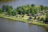 Hungary, birds eye view, aerial, holiday house, camping, caravan, lakesystem, Sziksosfurdo, recreation, peninsula, disengagement, distraction, resource, beach, Szeged, dirt road, road, roads, ways, house, houses, holiday houses, weekend house, week-end houses, lake, lakes, nature, rower lake, fishpond, surf lake, air photograph, homestead, farm, boondocks, boonies, periphery, arable, clod, earth, field, ploughland, tillage, recreation area, forest, water, tree, woody, grassy, soddy, green, CD 0055, Kiss L�szl�, L�szl� Kiss