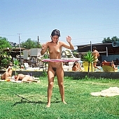 naked, stripped, young naturists, nudism, hula hoop girls, hula hoop, to sun oneself, to sun, to sunbathe, naturism, naturist, family, naturist family, to sport, game, nudist, in a state of nature, in the buff, in the nude, chirpy, sunlight, summer, unclad, beach, naturist beach, nudist beach, woman, man, young nudist, life belt, life saver, bathe, bathing, Samagatuma, Laua, Hawaii, CD 0093