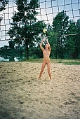 naked girl, woman, naturist girl, young naturists, nudist, fkk, INF, naturism, nudism, naturist, friend, friends, fraternity, fellowship, man, young, naked, stripped, in a state of nature, in the buff, in the nude, unclad, sport, game, volleyball, field, ball, ball game, sand, camping, beach, Delegyhaza, CD 0094