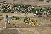 Martely camping, Martely, village, periphery, house, houses, church, recreation, relaxation, repose, rest, disengagement, distraction, resource, on holiday, spare-time, leisure, time, camping, Hungary, air photograph, air photo, birds eye view, Tisza, river, Tisza river, dead channel, holiday house, chalet, tent, sportfield, dirt road, CD 0056, Kiss L�szl�, L�szl� Kiss