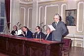 SZTE, Szeged, commemorative prayer, recollection, conference, convention, dr, SZOTE, Szent-Györgyi Albert, memory, meeting, harangue, spoken word, Nobel, award, assembly hall, board meeting, council-chamber, office, bureau, president, president office, univesity, erudite, learned, erudites, learnid from Szeged, science, professor emeritus, incorporate body, faculty, scientific conference, CD 0045, Kiss László, László Kiss